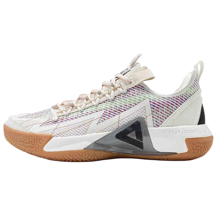 PEAK Slip Resistant Abrasion Resistant Cushioning Low top Basketball Shoes Men’s Ivory