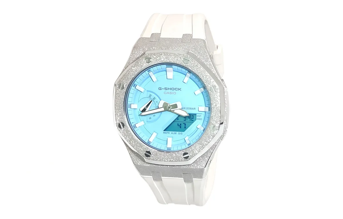 CASIO Men Liquid Crystal/Analog Dual Display Series Blue Watch