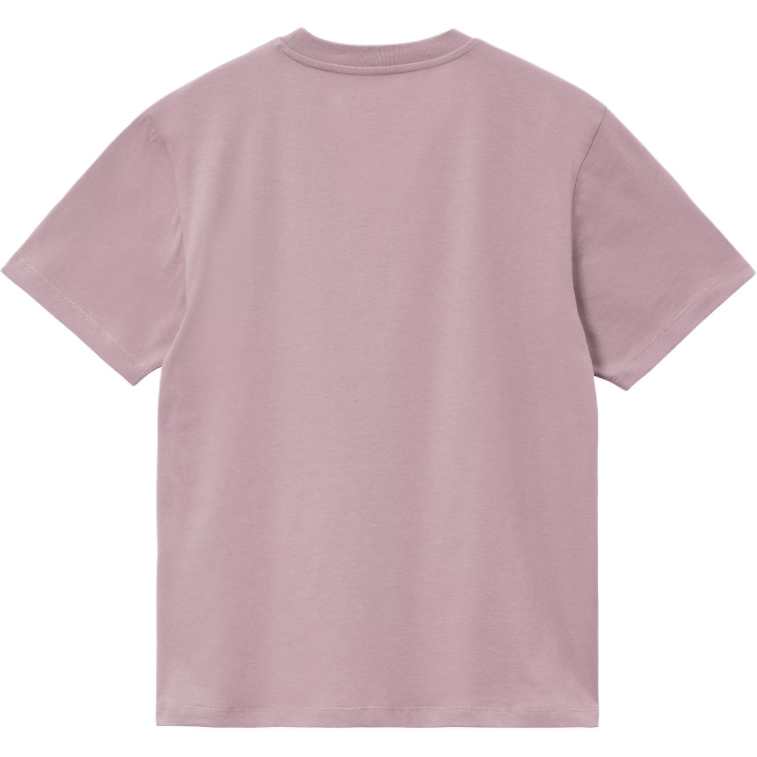 Женские футболка Carhartt WIP SS26 Women's/S Pocket T-Shirt T (розовый) — фото 2