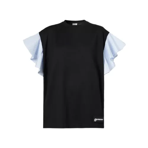 Burberry ruffled-sleeve oversized T-shirt