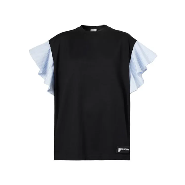 Burberry ruffled-sleeve oversized T-shirt