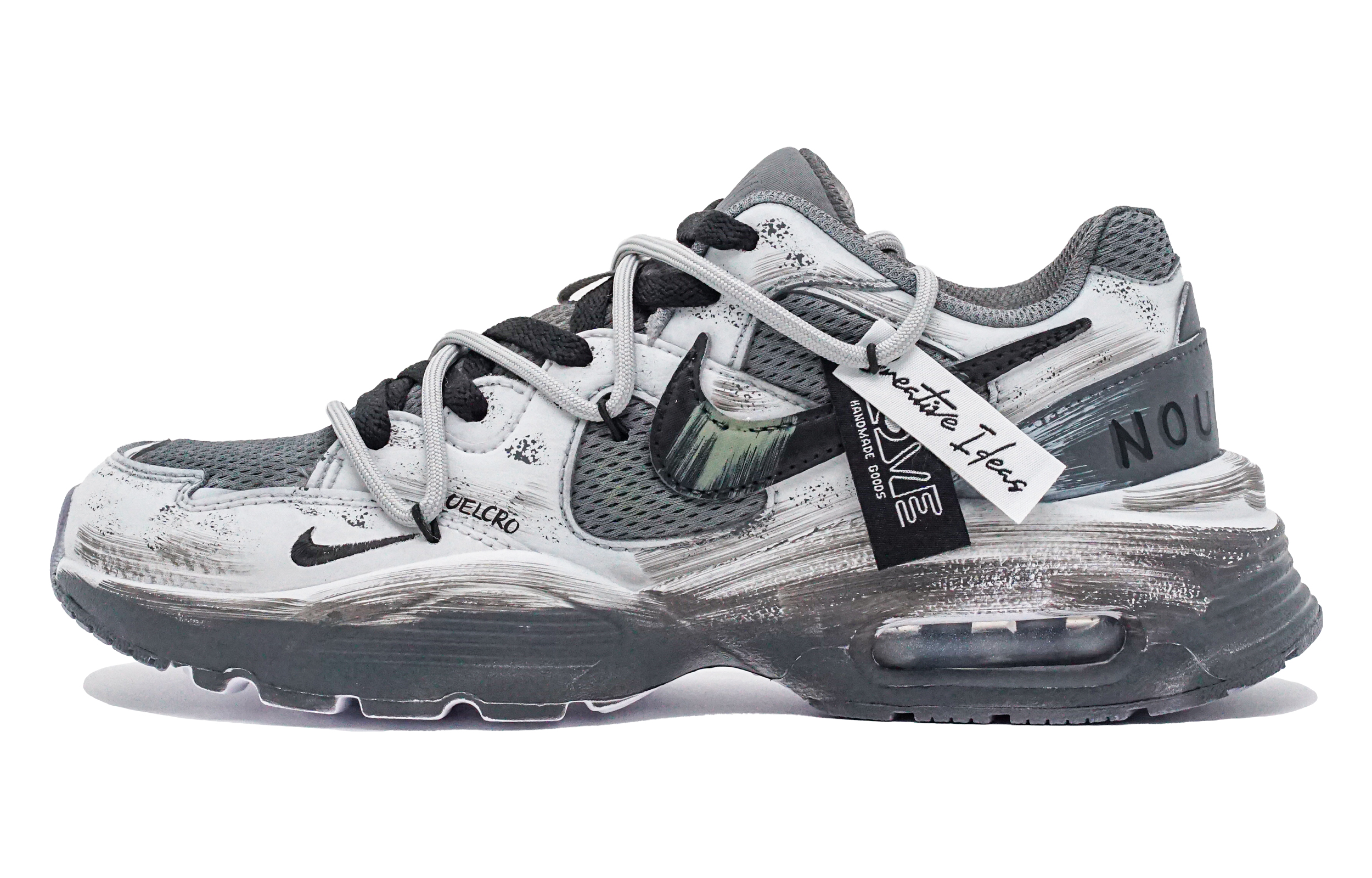 Nike Air Max Fusion Cushioning Slip Resistant Abrasion Resistant Low top Running Shoes Women’s Gray Black