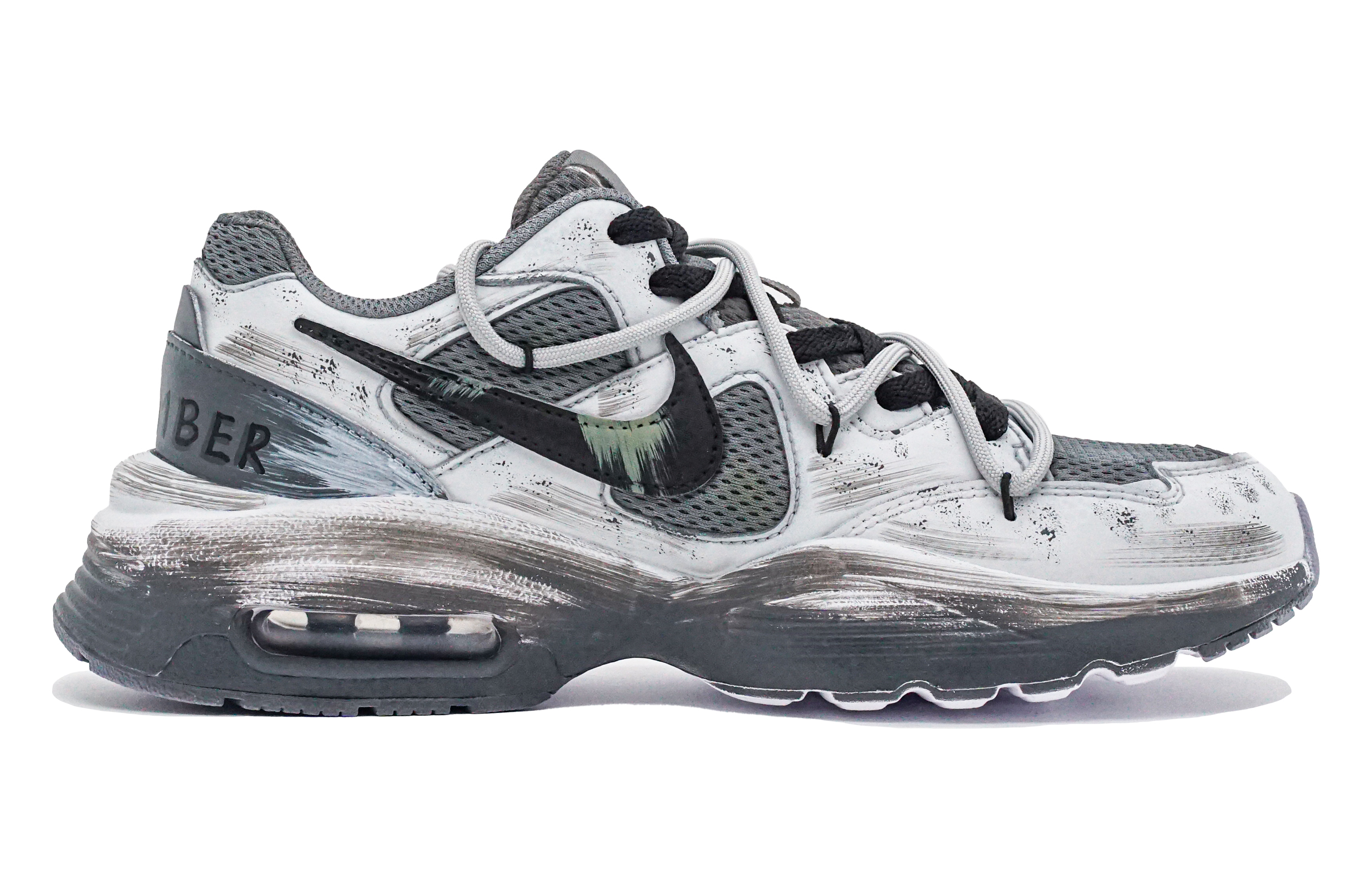 Nike Air Max Fusion Cushioning Slip Resistant Abrasion Resistant Low top Running Shoes Women’s Gray Black
