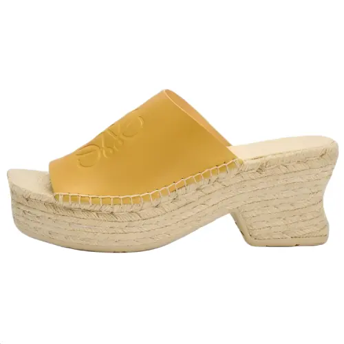 LOEWE Petal Slide Slippers 8cm Women's Yellow