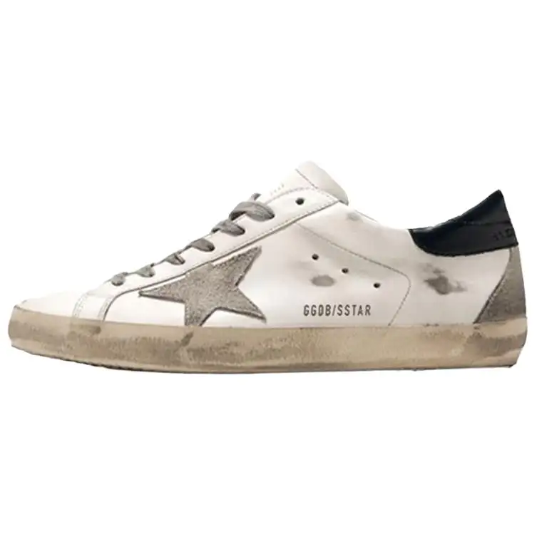 Golden Goose Super-Star White Royal Blue Grey Suede Patch