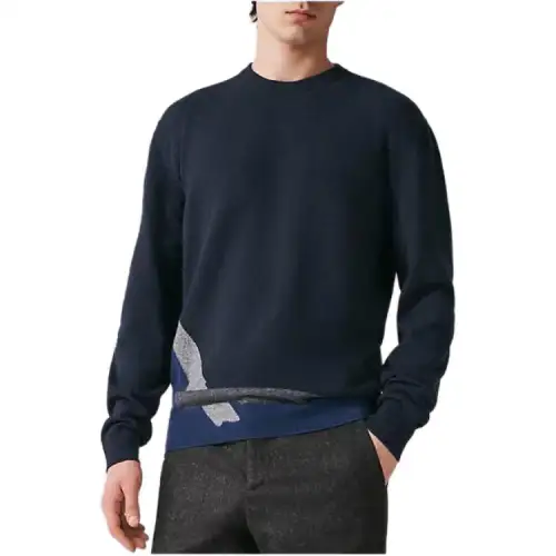 HERMES Sweaters Men's Marine Blue Crew Neck Moderate Other