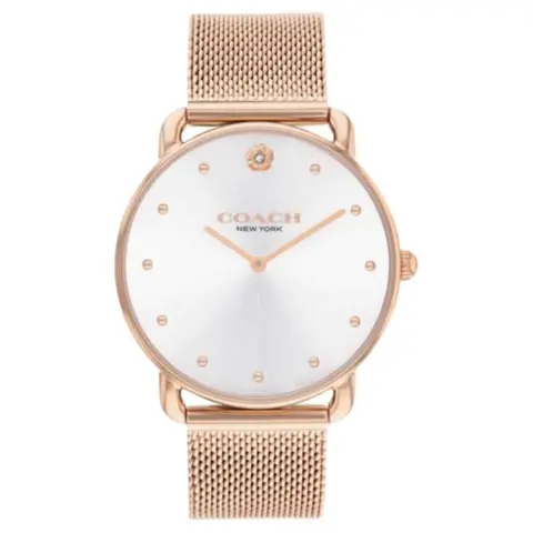 COACH Elliot Wrist Watches Quartz Movement Steel Strap 28mm White Dial Women's Watch 30m Water Resistant