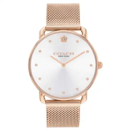 COACH Elliot Wrist Watches Quartz Movement Steel Strap 28mm White Dial Women's Watch Splash Resistant