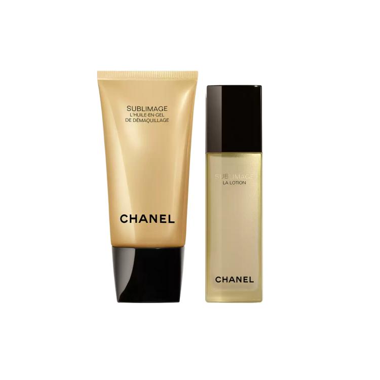 Набор косметика Chanel + 150ml+125ml (прозрачный)