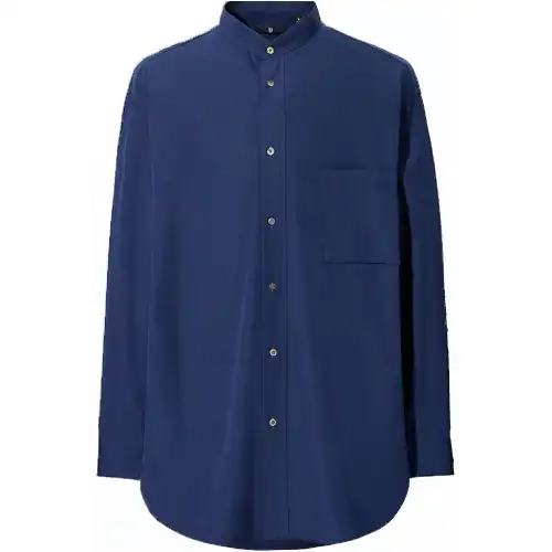 UNIQLO X JIL SANDER Jil Sander Shirts Men's Blue Stand Collar Moderate Shirt