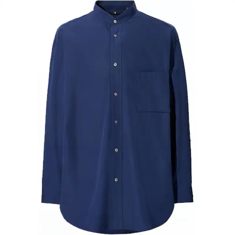 UNIQLO X JIL SANDER Jil Sander Shirts Men's Blue Stand Collar Moderate Shirt