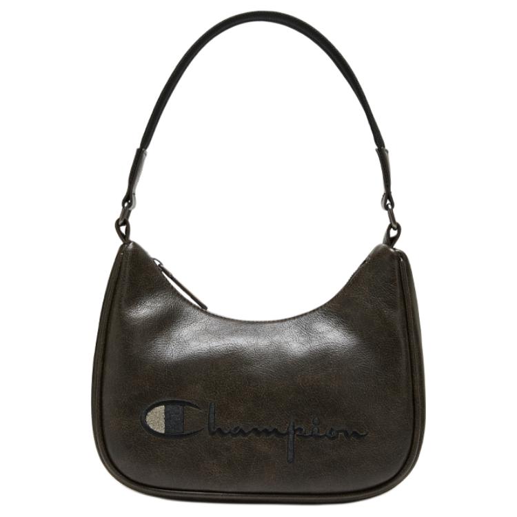 Сумка Champion Script Logo Shoulder Bag (черно-коричнево-розовая)