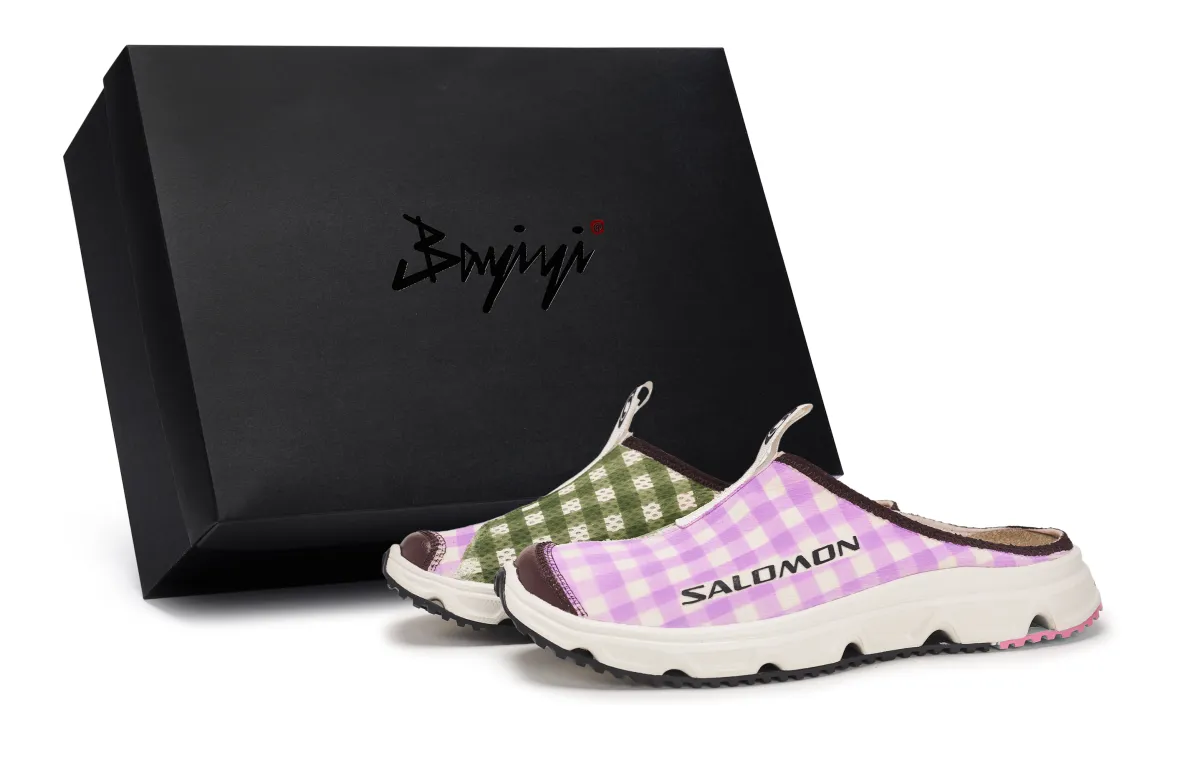 SALOMON RX Slide 3.0 No Special Function Closed Toe Slippers Unisex Beige Purple Green Brown