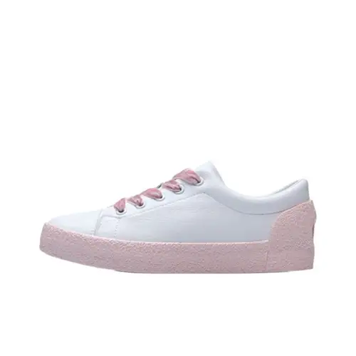 Li Ning Synthetic Leather Slip Resistant, Abrasion Resistant, Lightweight Low top Skateboard Shoes Women's Pink
