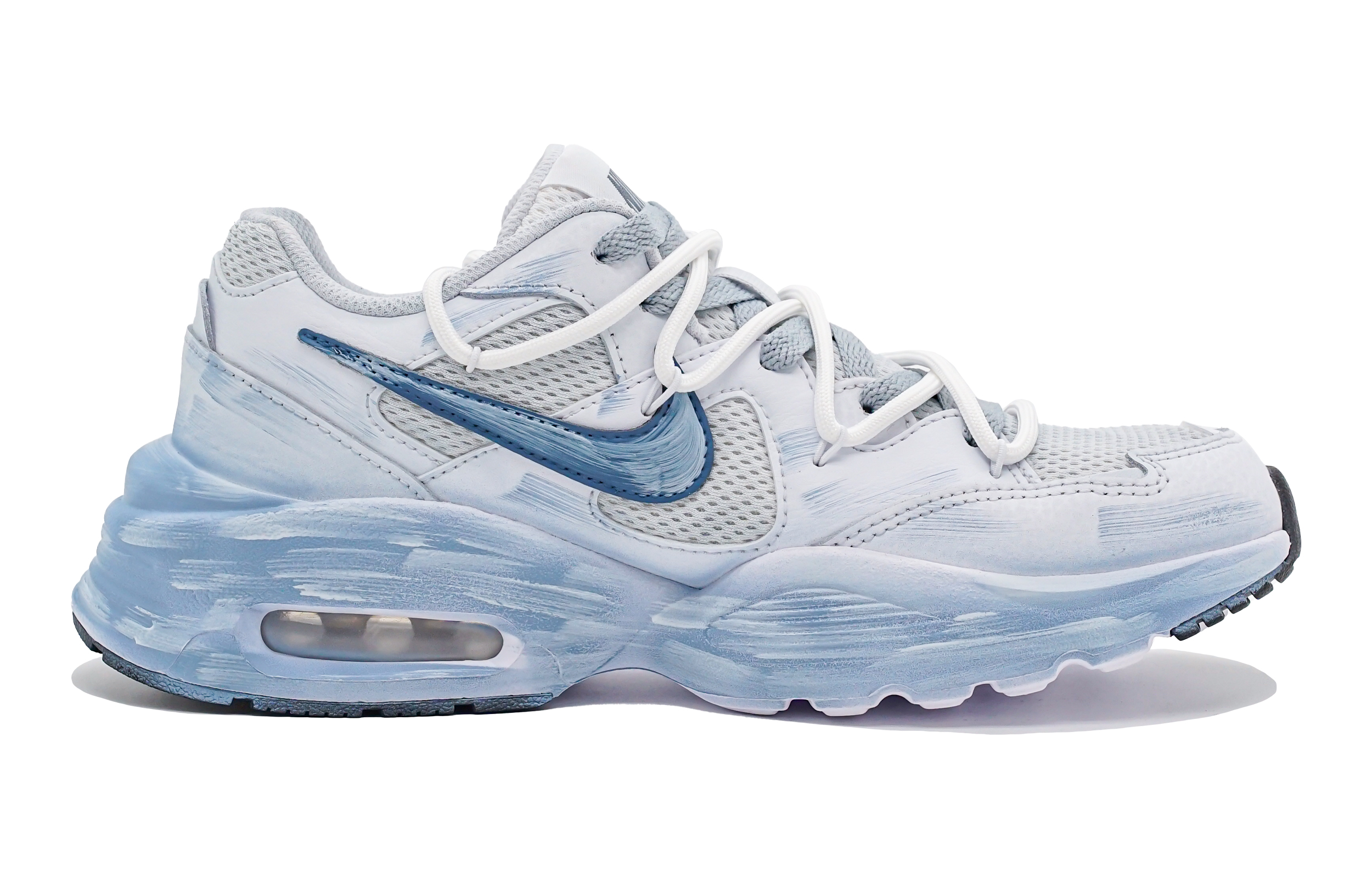 Nike Air Max Fusion Cushioning Abrasion Resistant Low top Running Shoes Women’s Blue White