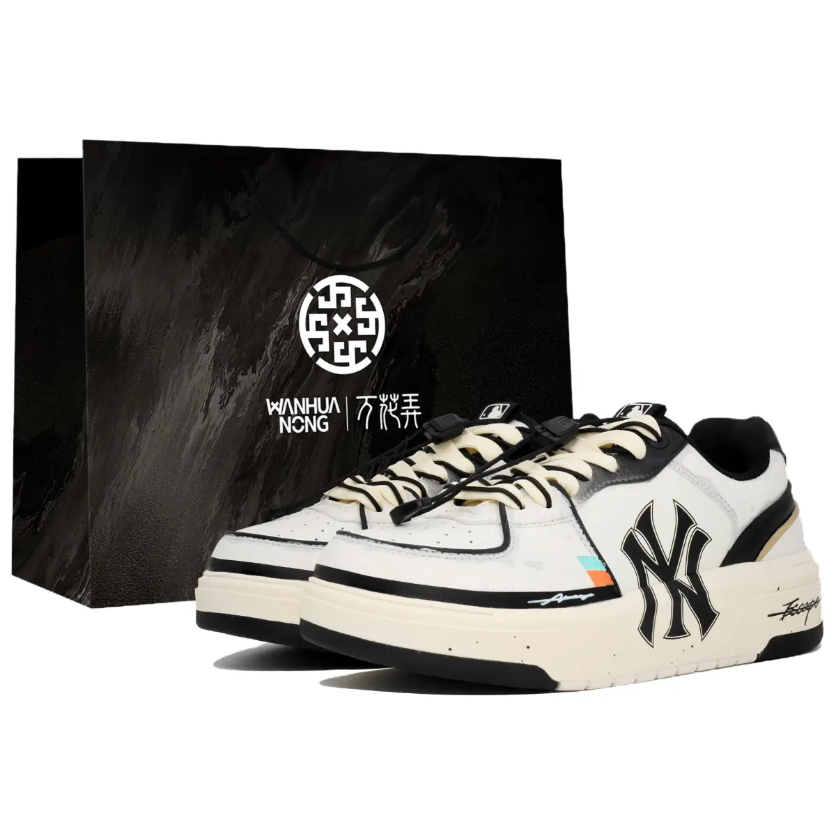 MLB Chunky Liner Kaleidoscope, Star Search, Box Slip Resistant Abrasion Resistant Low top Skateboard Shoes Unisex