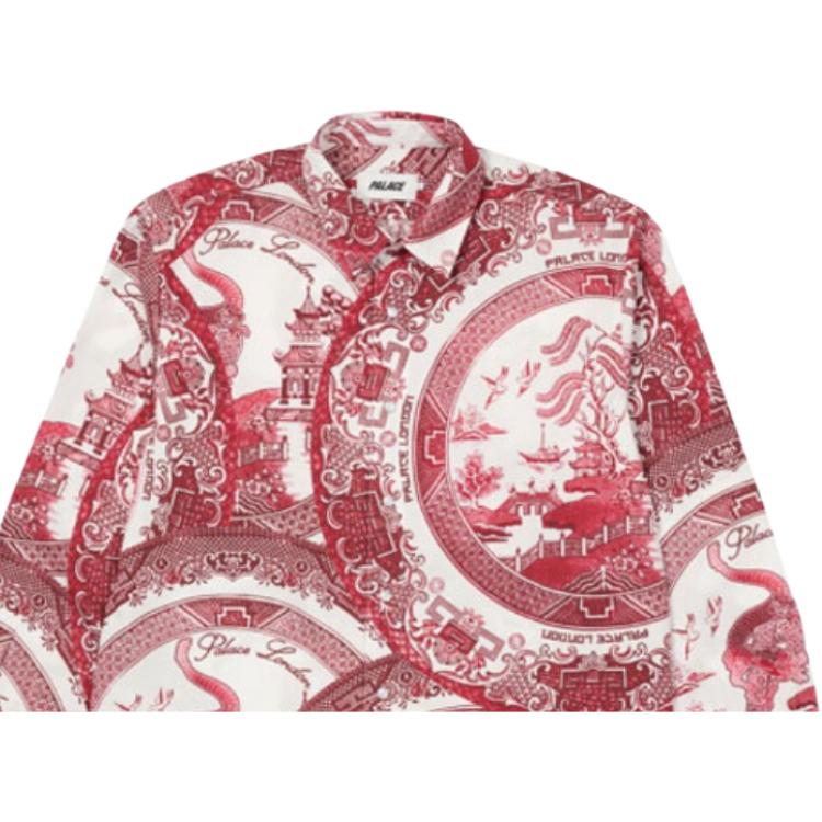 Рубашка Palace SS22 China Plate Shirt Red (красная) — фото 4