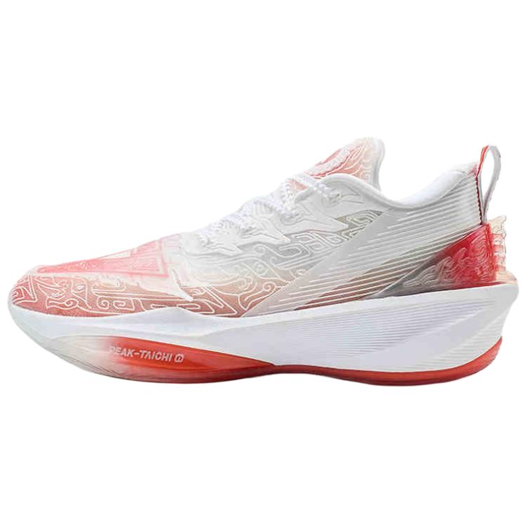 PEAK Low top Basketball Shoes Men’s White Red Silver