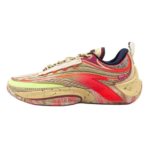 Anta Zap 1 ESG Low top Basketball Shoes Men's Beige Red