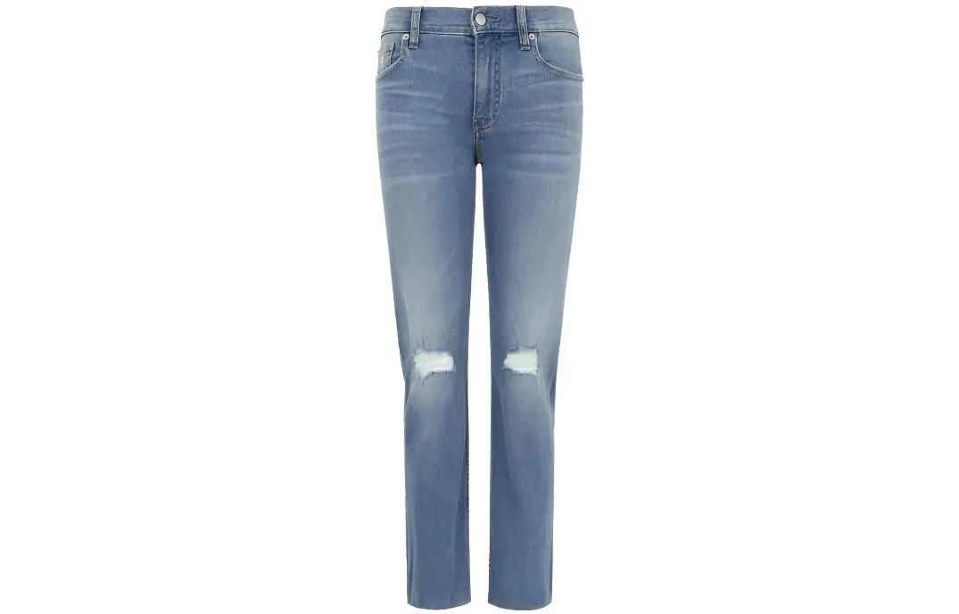 Calvin Klein Jeans Women's Blue Moderate Straight Fit Pants