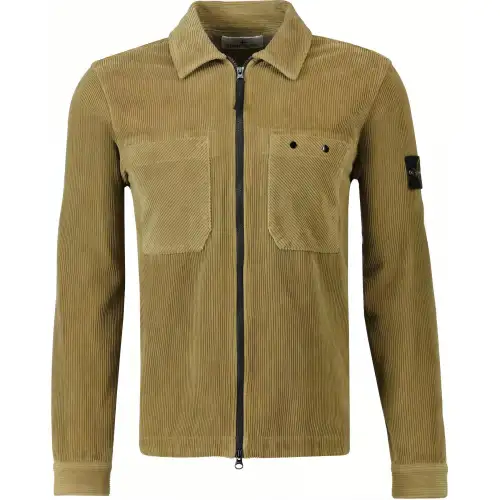 STONE ISLAND Logo Patch Corduroy Overshirt