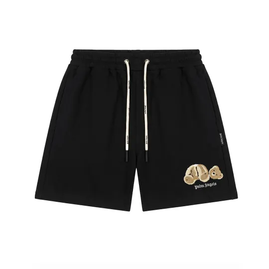 PALM ANGELS SS26 с принтом обезглавленного медведя в американском ретро уличном дизайне, модные, легкие, роскошные, свободные, универсальные, повседневные шорты одинакового стиля для мужчин и женщин