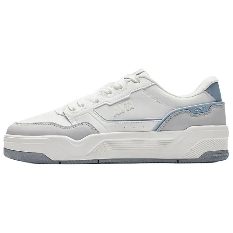 Anta C37 Series Slip Resistant Cushioning Abrasion Resistant Low top Skateboard Shoes Women's Blue White