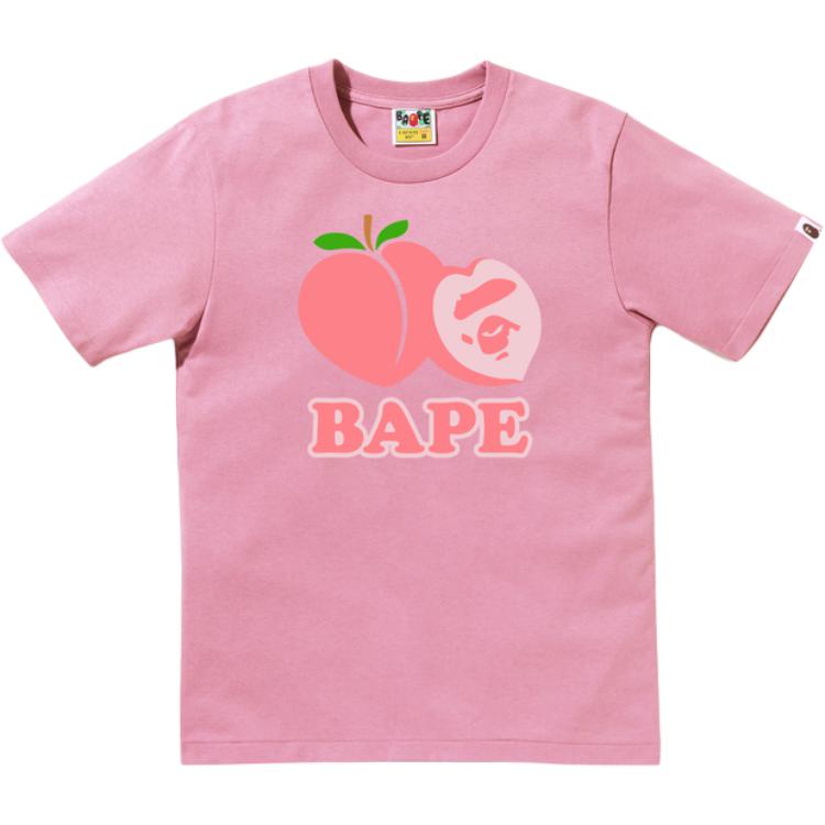 Женская футболка A BATHING APE SS26 Peach (розовая)