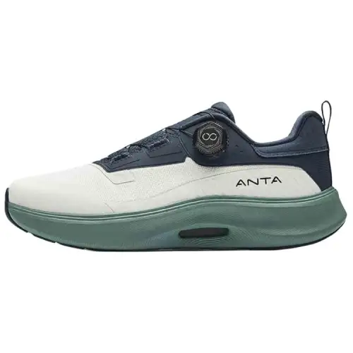 Anta Shen Xing Pro Cushioning Lightweight Rebound Low top Running Shoes Men's White Blue Green