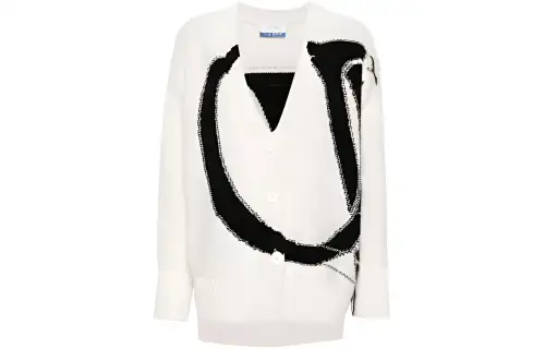 OFF-WHITE Ow Maxi Logo wool cardigan