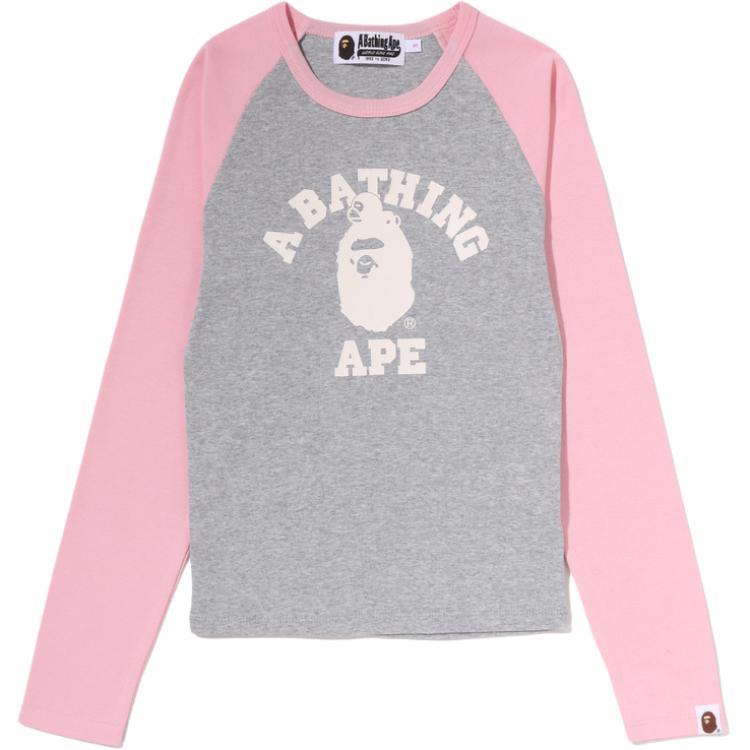 Женская футболка A BATHING APE A BATHING APE SS26 Logo T (черно-белая)
