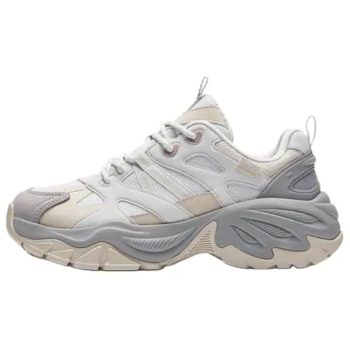 Anta Slip Resistant And Breathable Low top Casual Shoes Women's White Gray