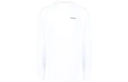 OFF WHITE T Shirts Men's White Crew Neck Moderate