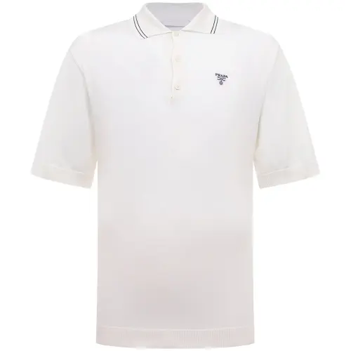 PRADA Polo Shirts Men's White Moderate
