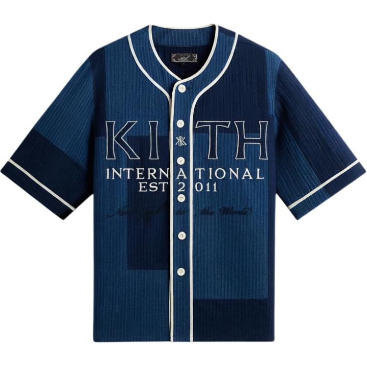 Мужская рубашка KITH KHM034850-403 (голубая)