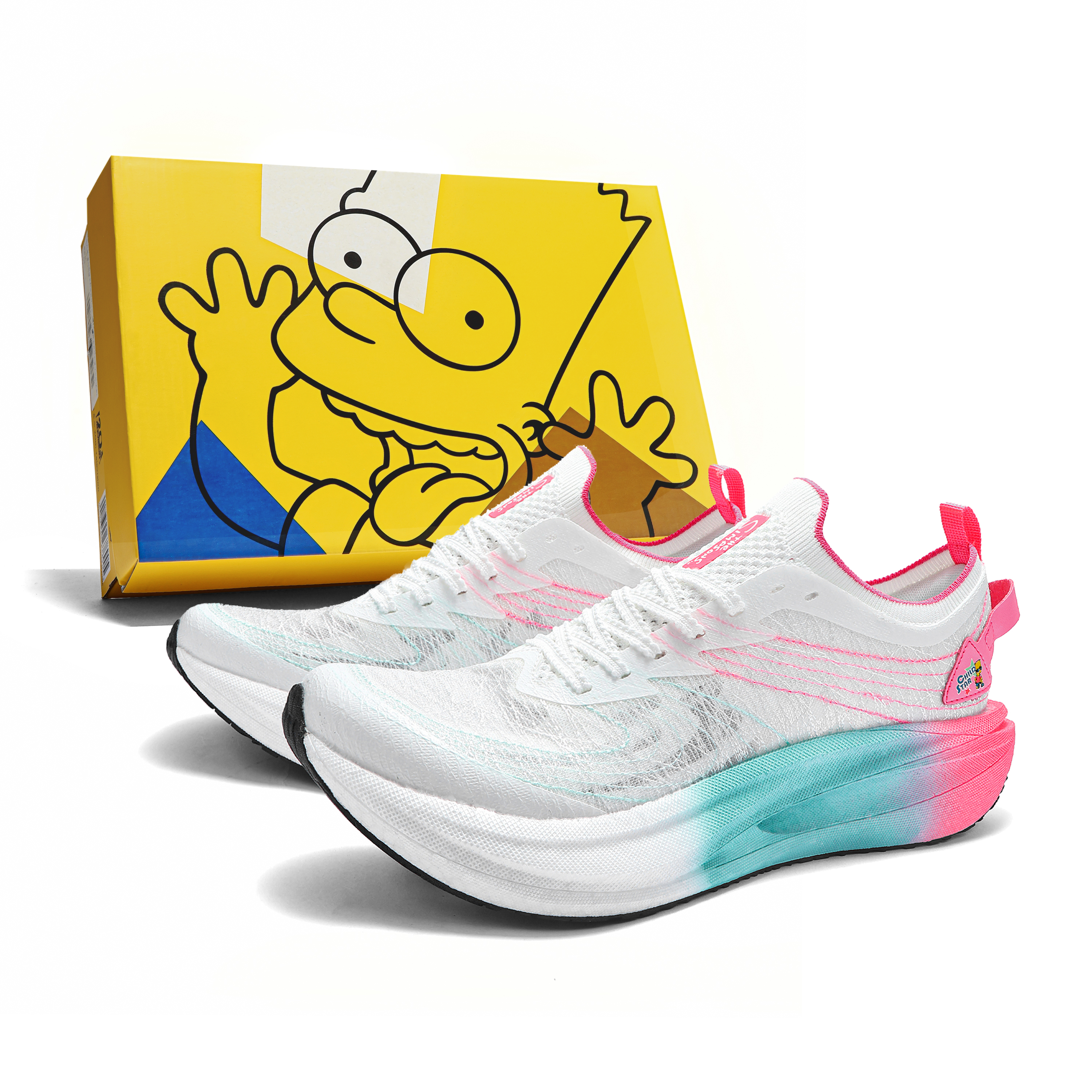 The Simpsons Coverage Height Increasing Balance Abrasion Resistant Breathable Low Top Running Shoes Unisex