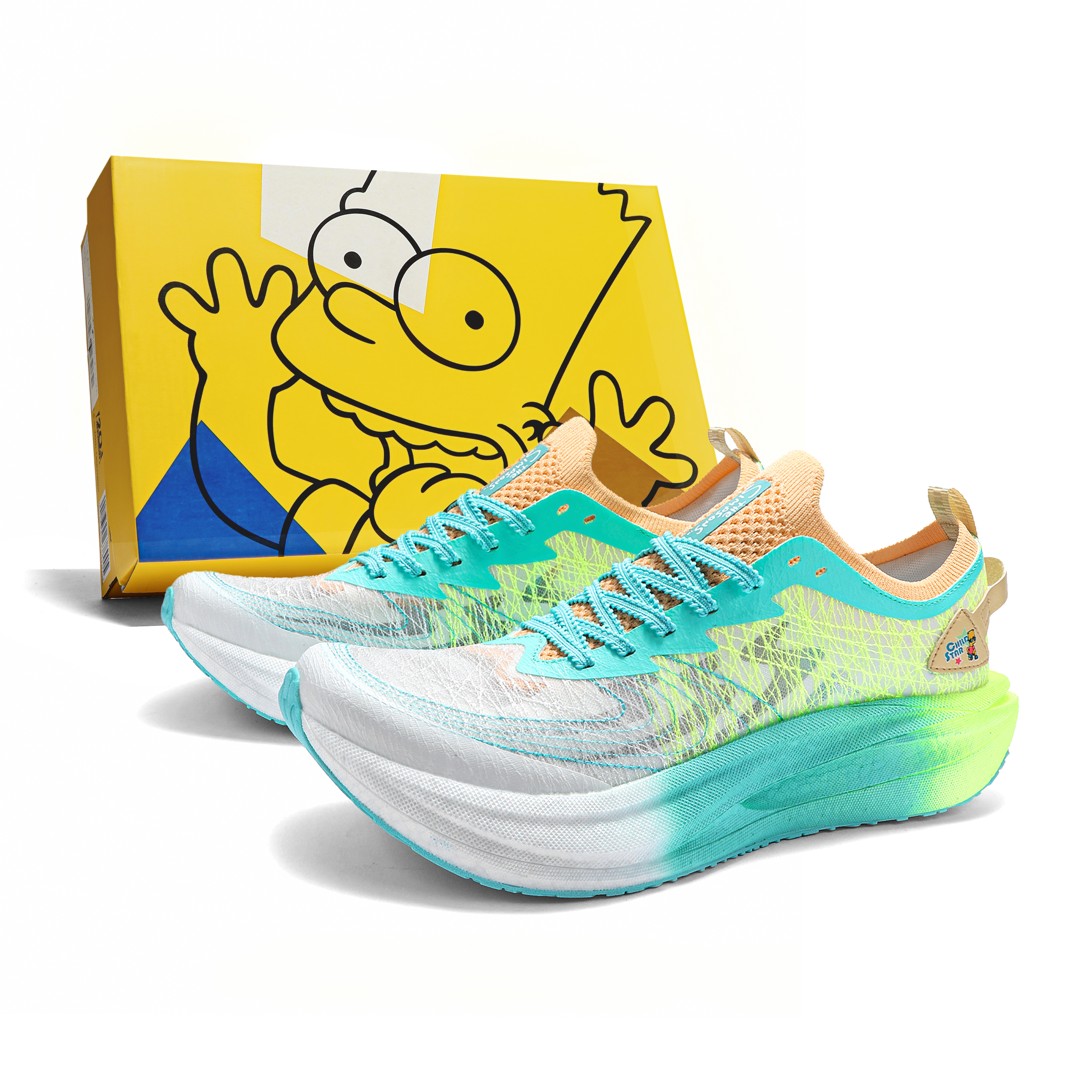 The Simpsons Coverage Height Increasing Balance Abrasion Resistant Breathable Low Top Running Shoes Unisex