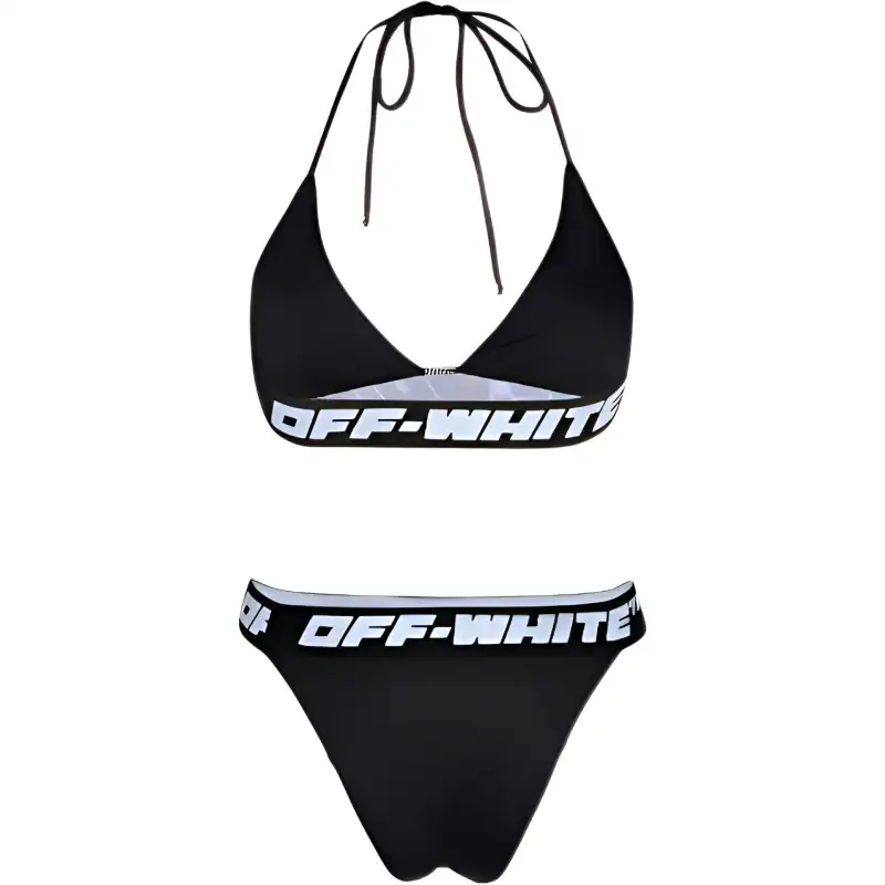 OFF WHITE FW22 Two Piece Swimsuit Slim Fit Women's Black