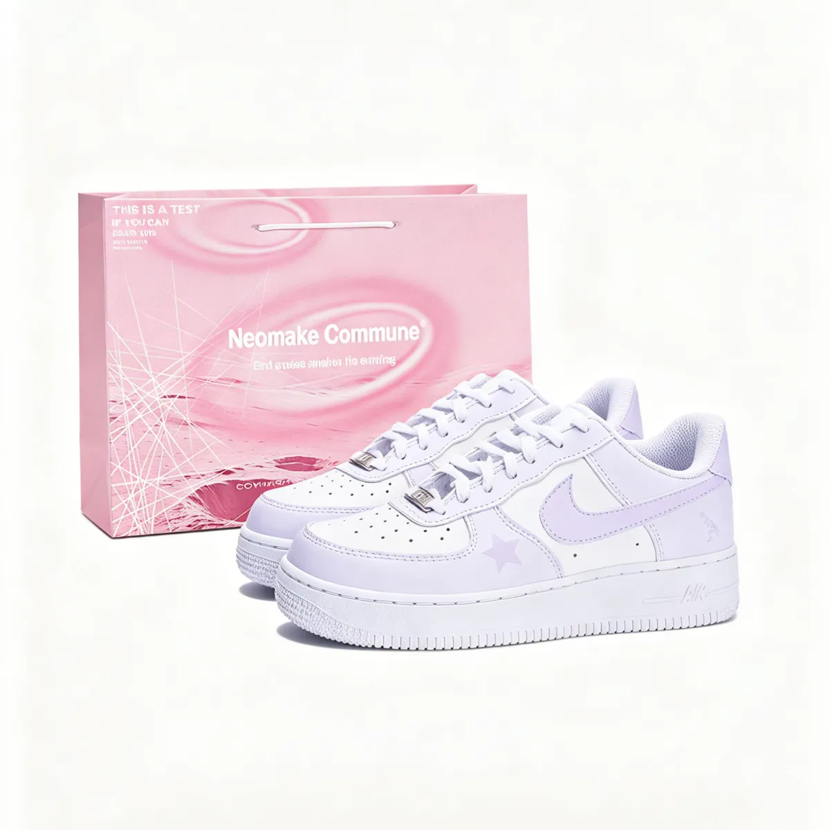 Nike Air Force 1 Slip Resistant Abrasion Resistant Low top Skateboard Shoes Women's Purple