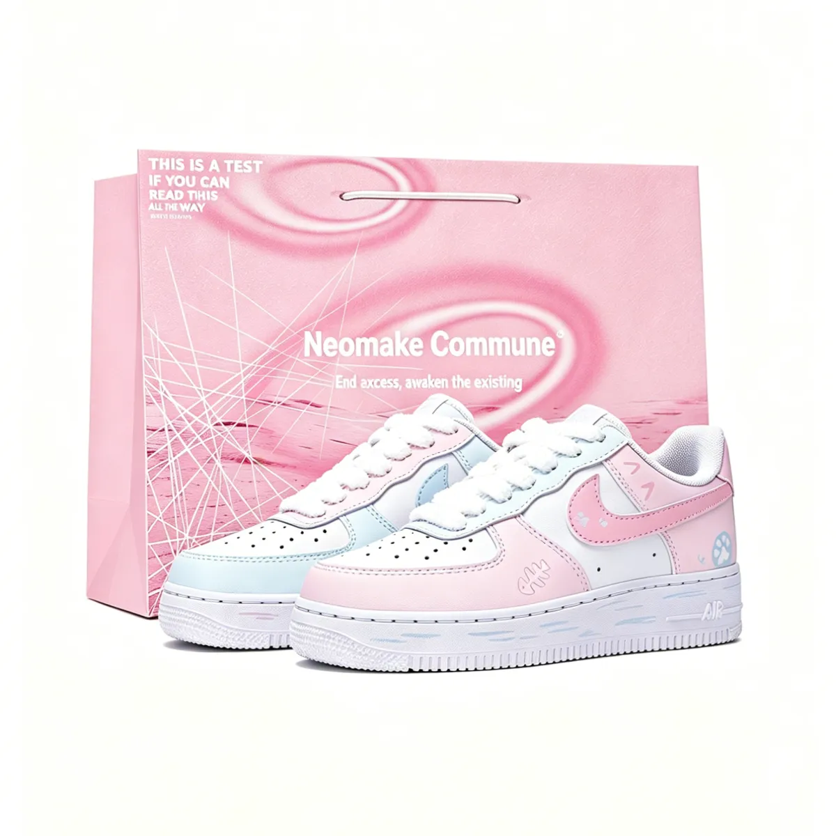 Nike Air Force 1 Air Force 1 Coverage Abrasion Resistant Low top Skateboard Shoes Women's