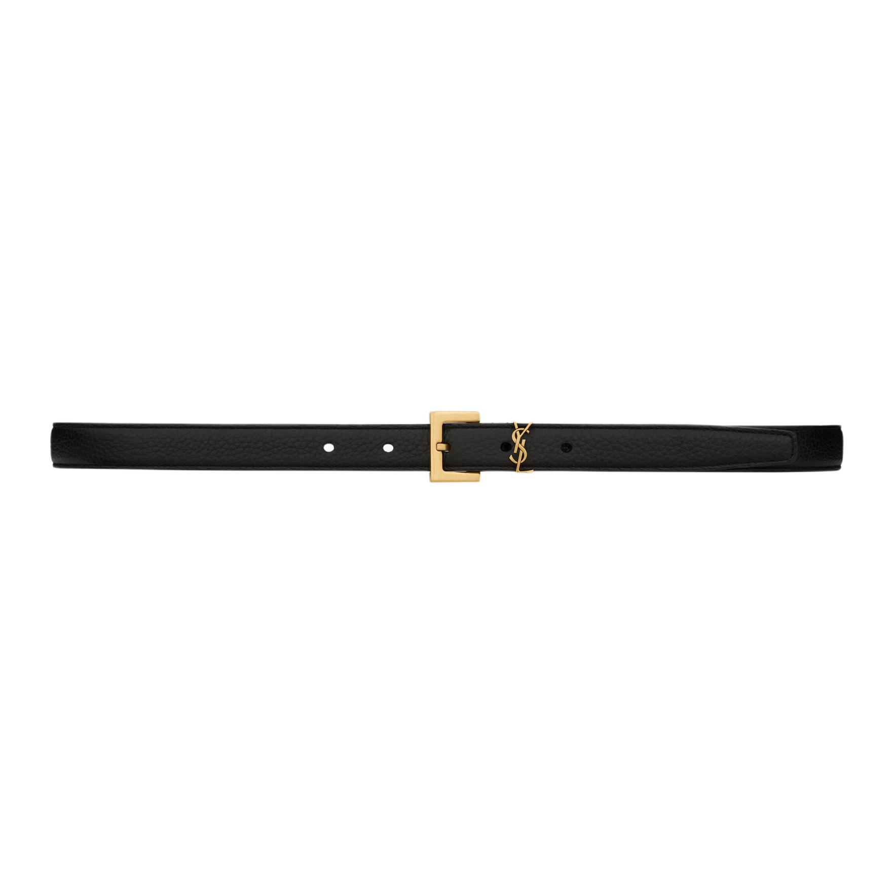 Женский ремень SAINT LAURENT YSL 2cm (черный)