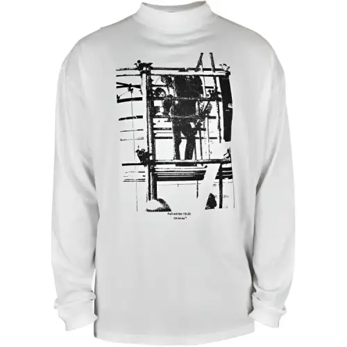OFF WHITE T Shirts Men's White Crew Neck Moderate