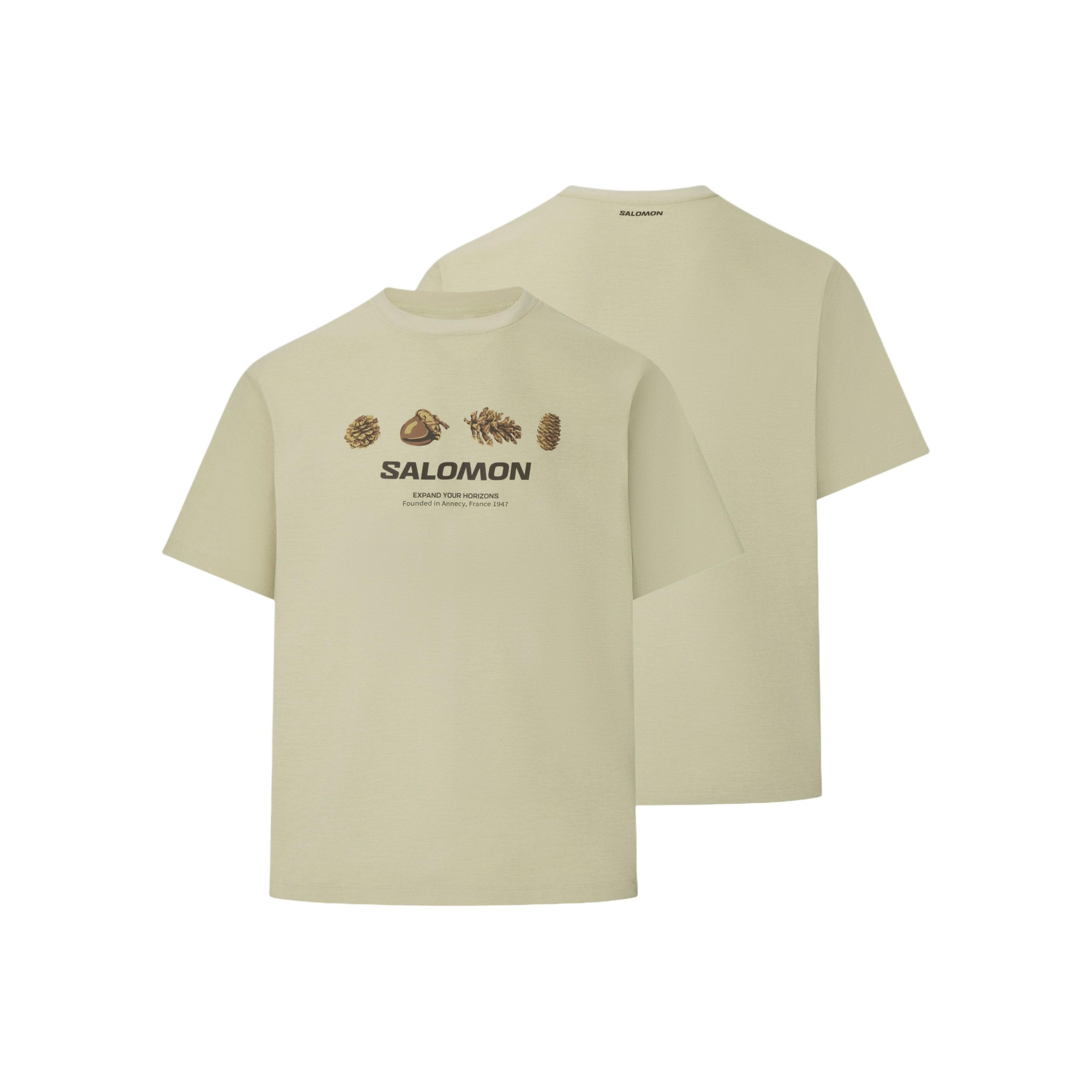 Мужская футболка Salomon HIKING CREST SS (мятно-серая)