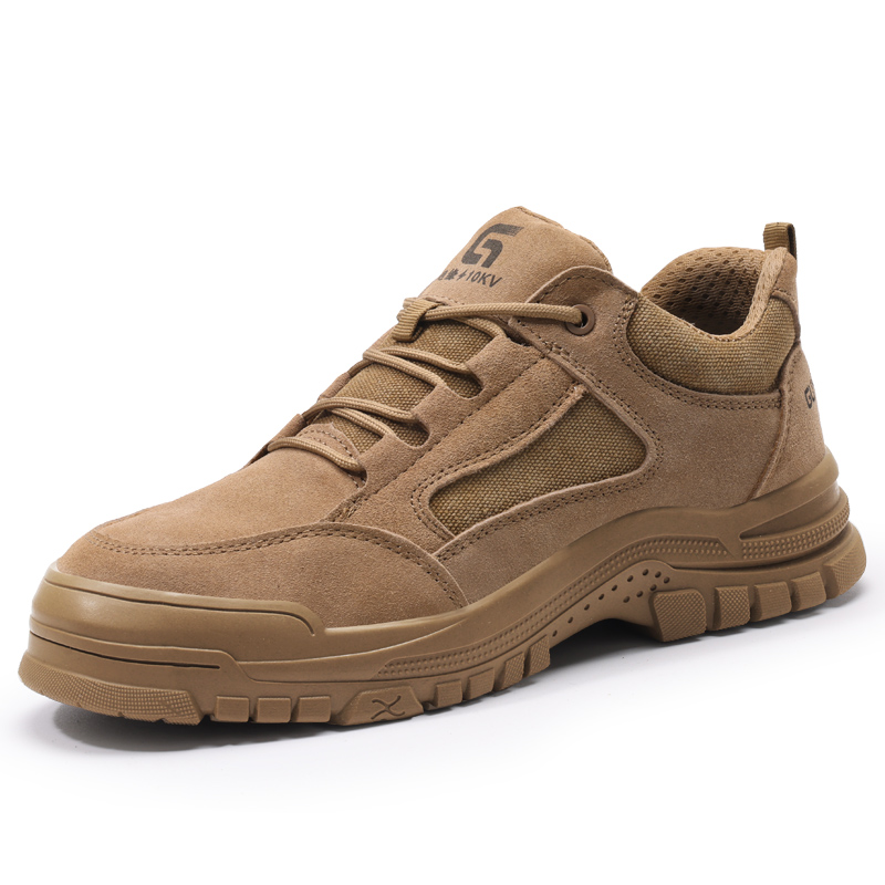 GUYISA Non slip, Wear resistant, Impact resistant Low top Outdoor Shoes Unisex Brown
