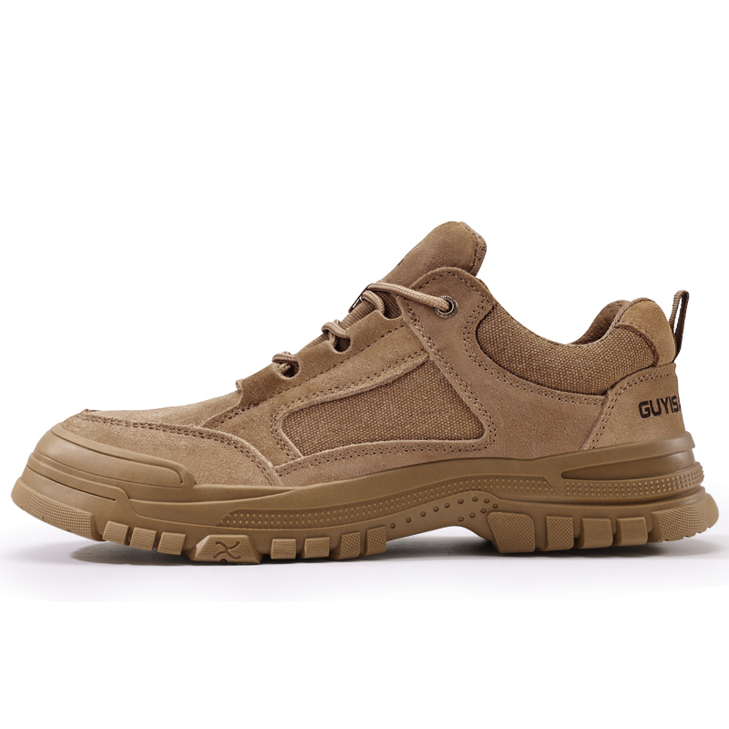 GUYISA Non slip, Wear resistant, Impact resistant Low top Outdoor Shoes Unisex Brown