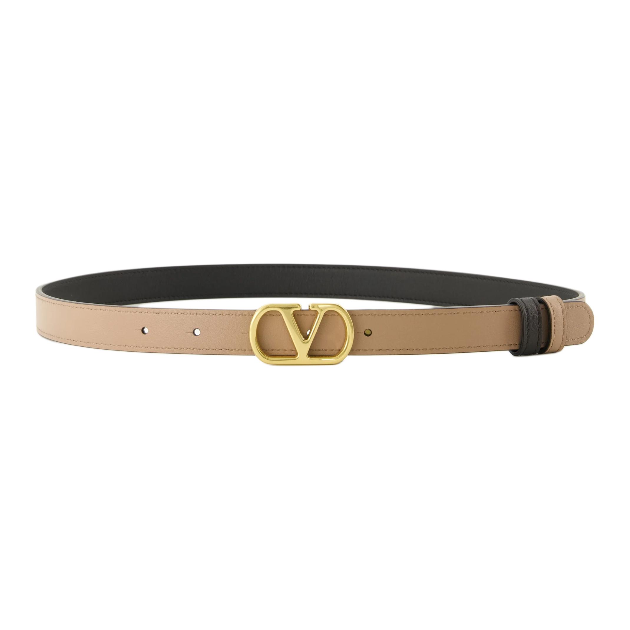 Ремень Valentino (бежево-черный)