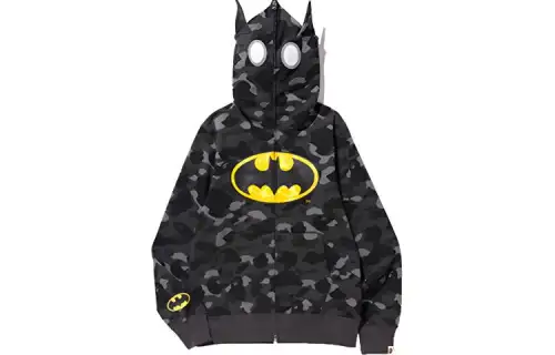 Bape X Dc Batman Color Camo Full Zip Hoodie #1