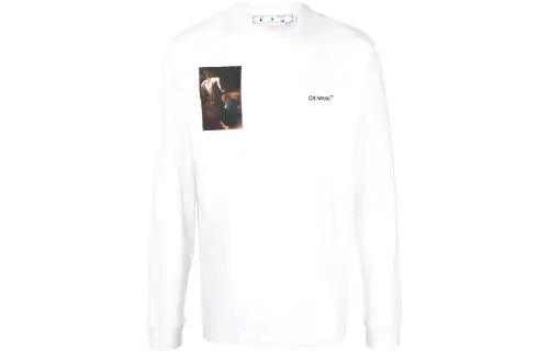 OFF WHITE T Shirts Men's White Crew Neck Moderate