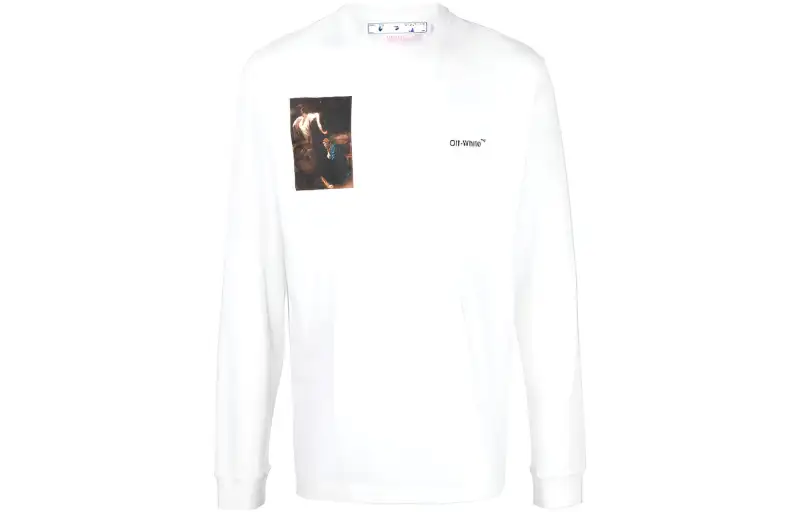 OFF WHITE T Shirts Men's White Crew Neck Moderate