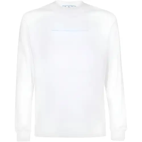 OFF WHITE T Shirts Men's White Crew Neck Moderate